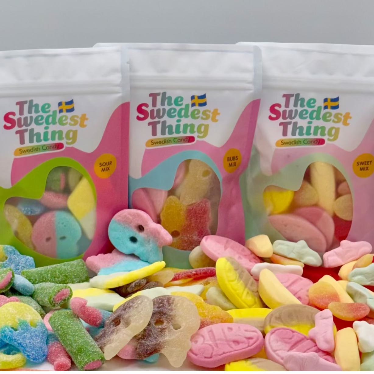 Swedish Candy Bundle with bubs, sweet, and sour candy mixes. 