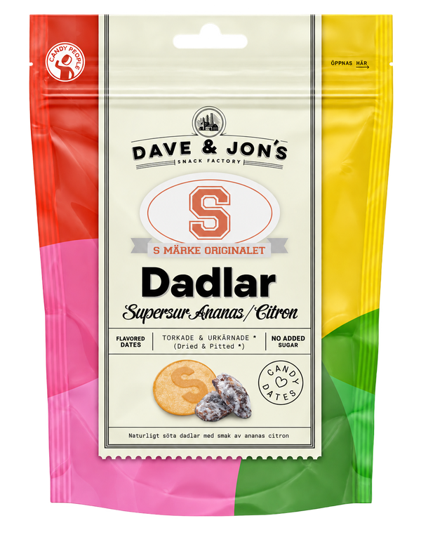 Dave & Jons Candy Dates Sour Pineapple & Lemon