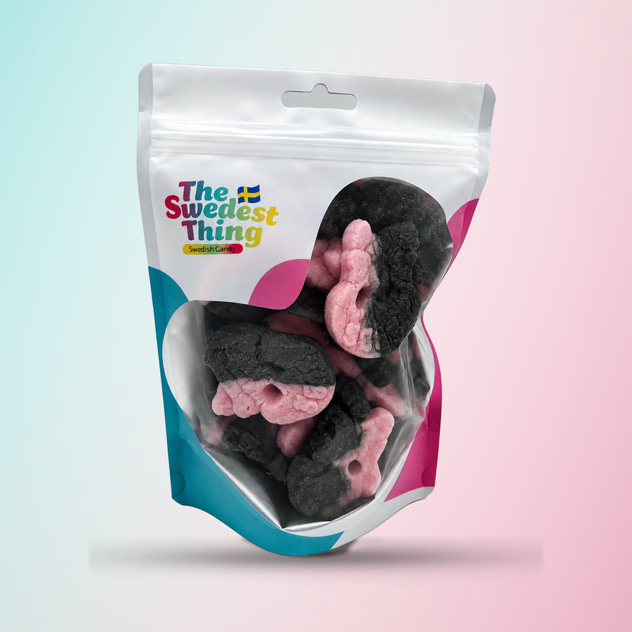 BUBS Raspberry Salty Licorice Skull 1/2 lb bag - The Swedest Thing